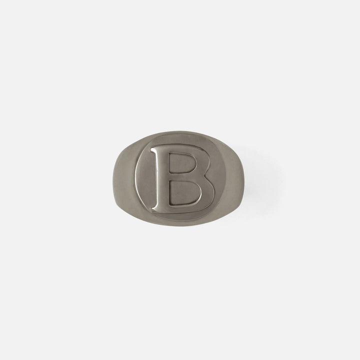 Clark Antique Pewter Napkin Ring Letter B