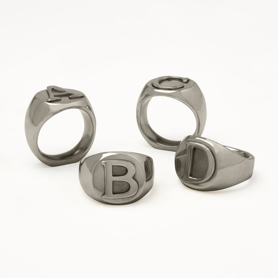 Clark Antique Pewter Napkin Ring Letter B