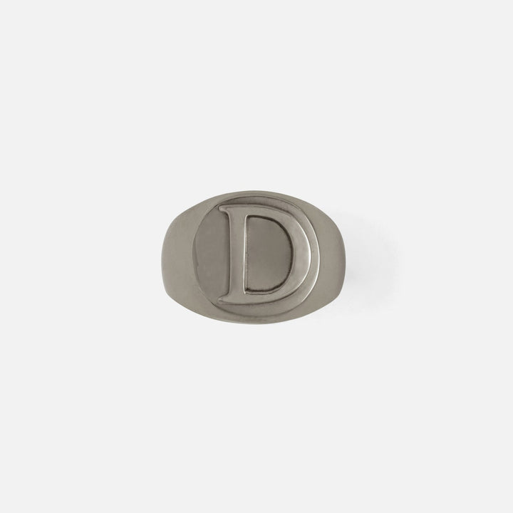 Clark Antique Pewter Napkin Ring Letter D