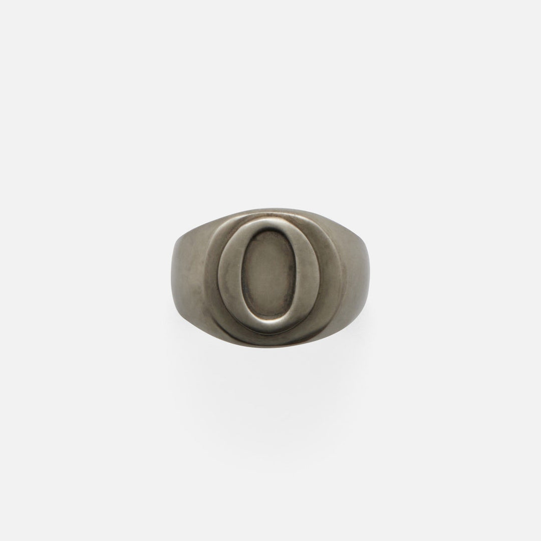 Clark Antique Pewter Napkin Ring Letter O