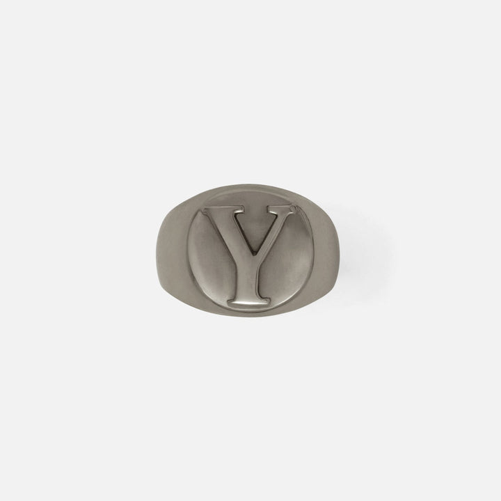 Clark Antique Pewter Napkin Ring Letter Y