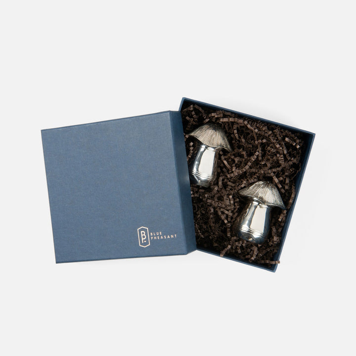 Heidi Silver 1 Set Of Mushroom Salt & Pepper Shakers Boxed