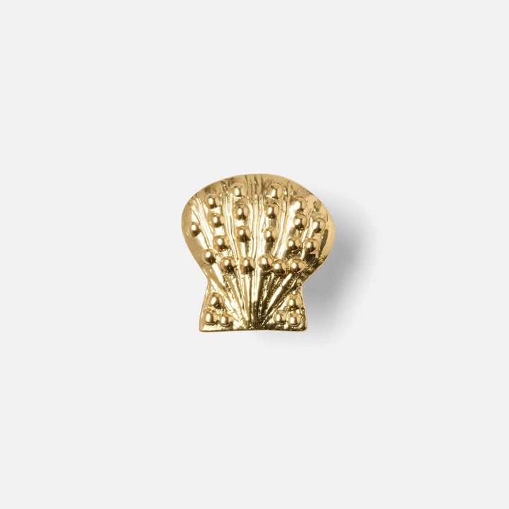 Lana Polished Gold Clam Shell Napkin Ring Brass Boxed Pack/4