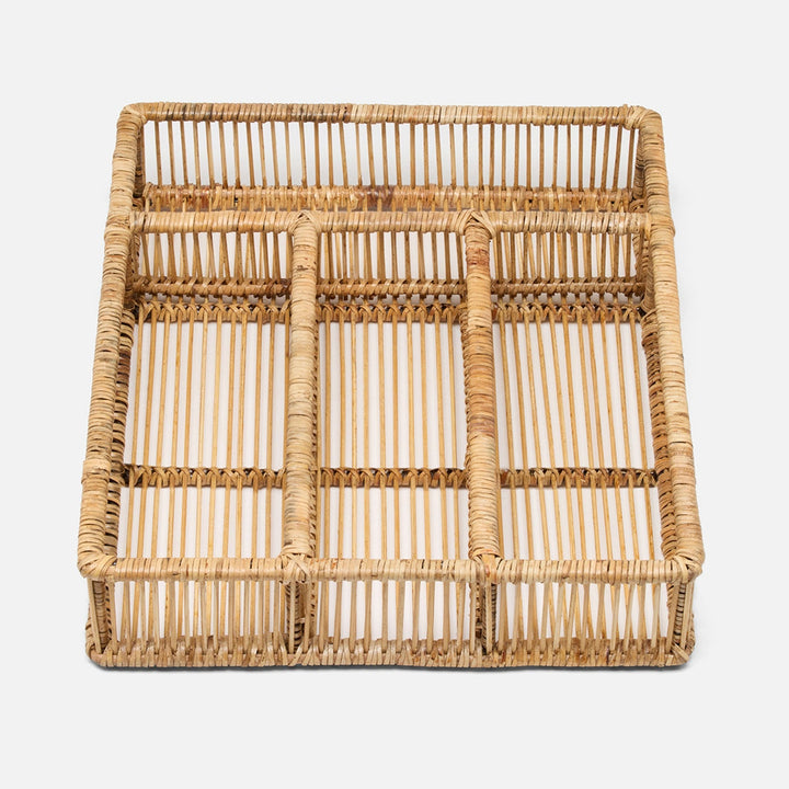 Lombard Natural Flatware Tray Bamboo/Rattan/Iron