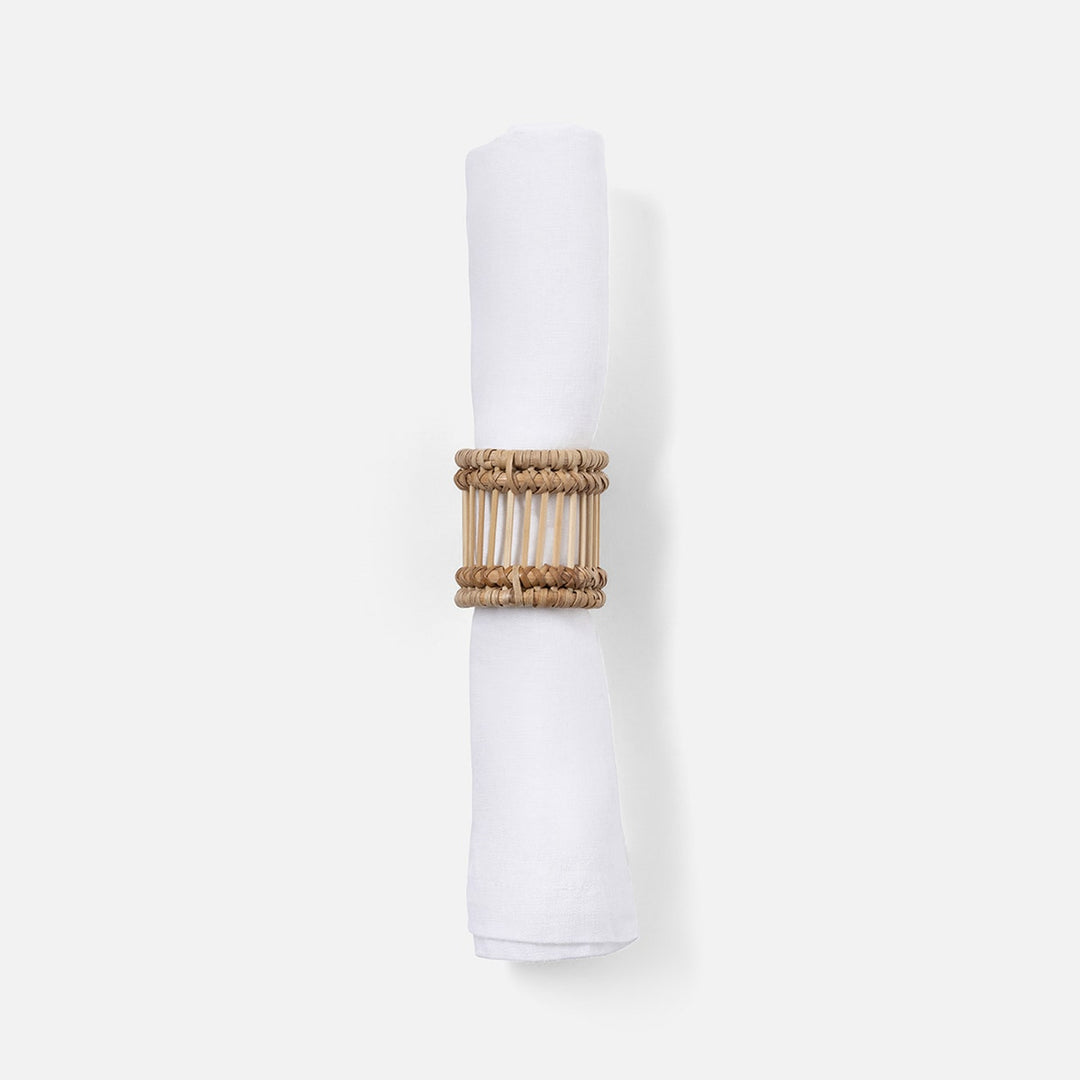 Lombard Natural Napkin Ring Bamboo/Rattan Pack/4 Boxed