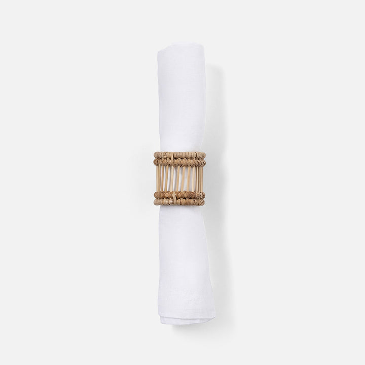 Lombard Natural Napkin Ring Bamboo/Rattan Pack/4 Boxed