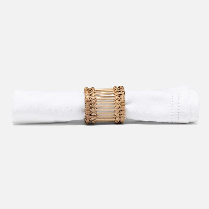 Lombard Natural Napkin Ring Bamboo/Rattan Pack/4 Boxed