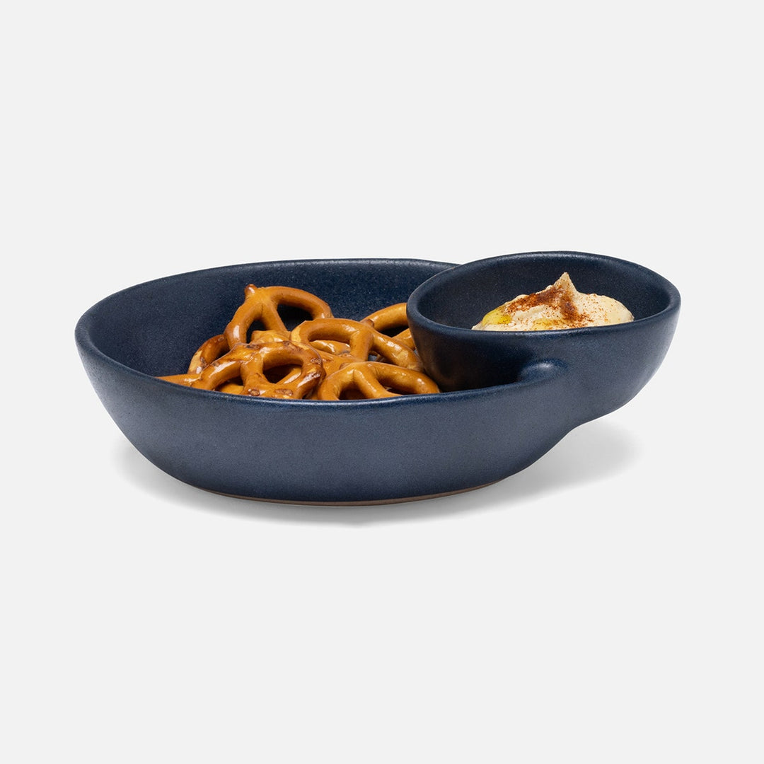 Marcus Matte Navy Olive Bowl Oval Stoneware Pack/2