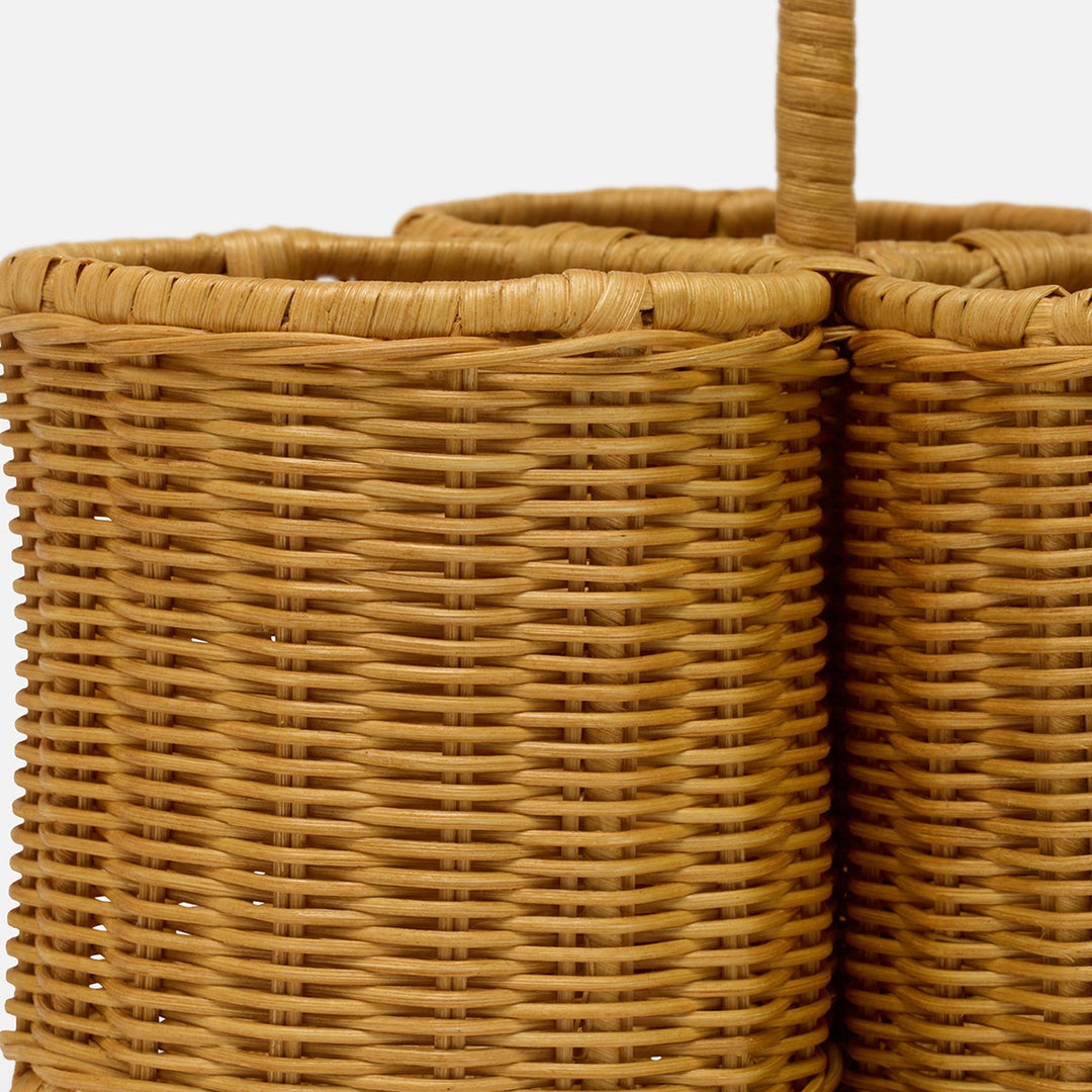 Micaela Light Honey Wine Caddy Rattan