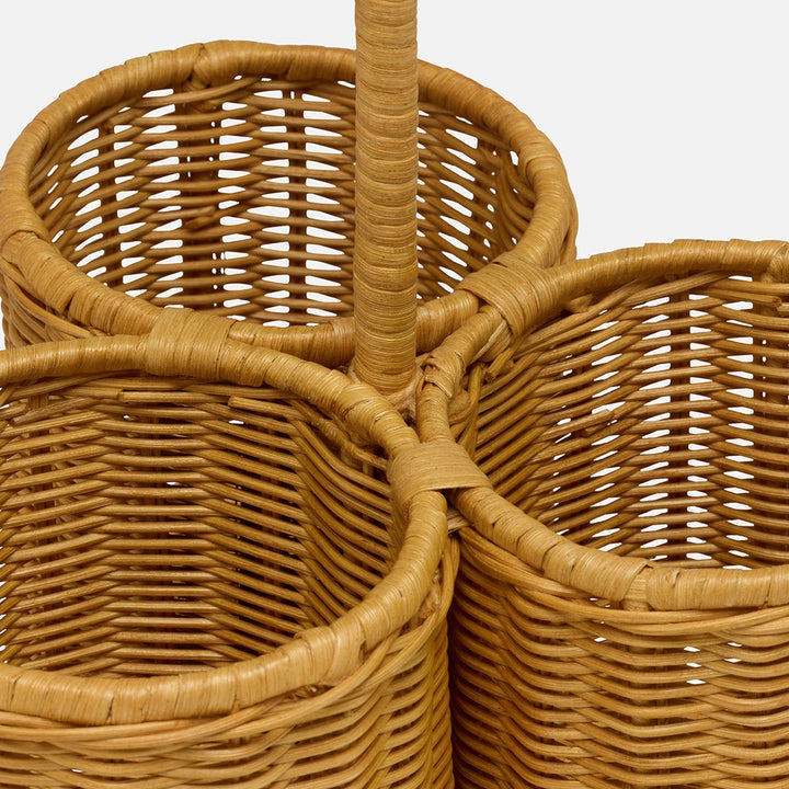 Micaela Light Honey Wine Caddy Rattan