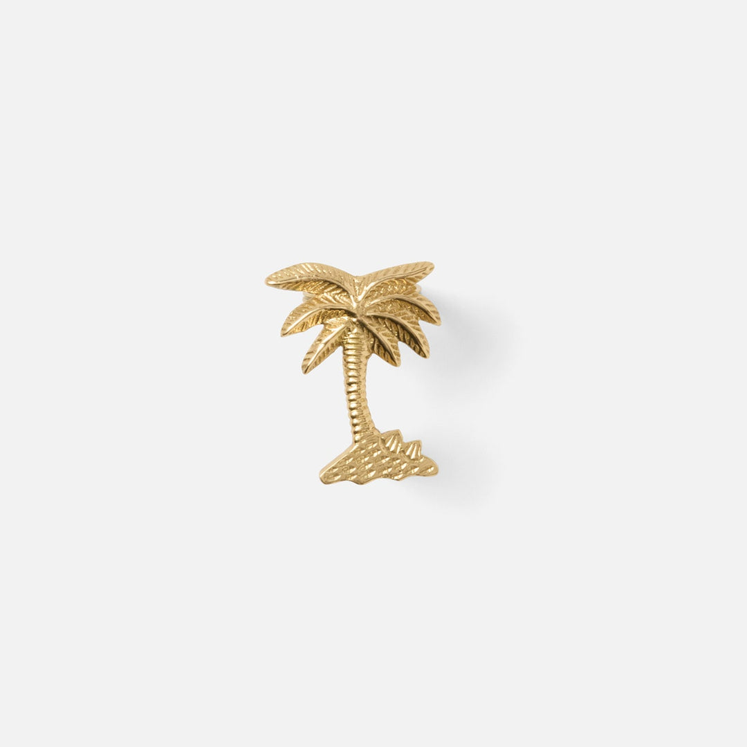 Namari Polished Gold Palm Tree Napkin Ring Brass Boxed Pack/4