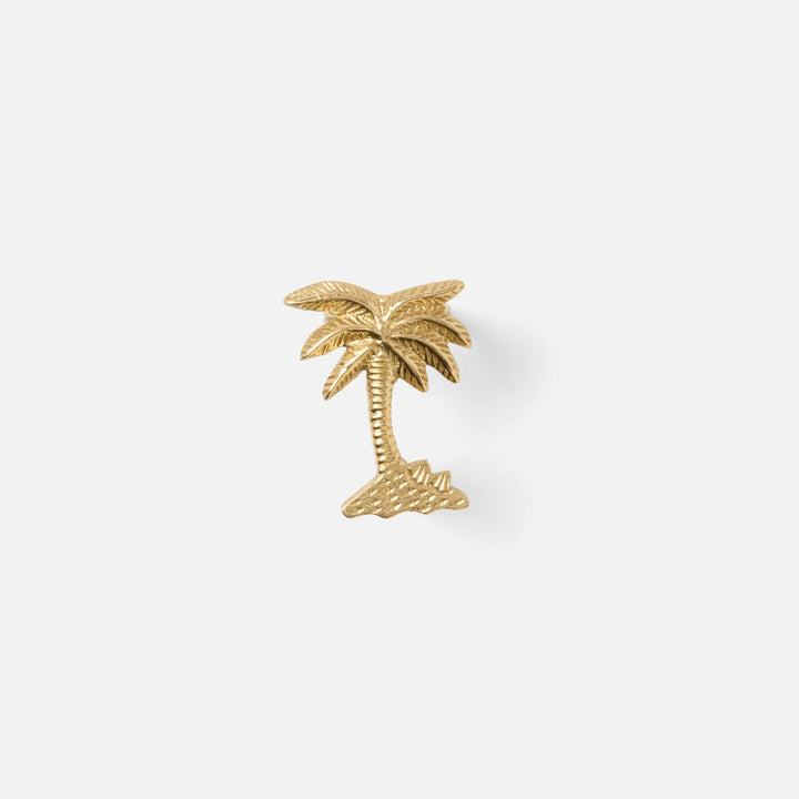 Namari Polished Gold Palm Tree Napkin Ring Brass Boxed Pack/4