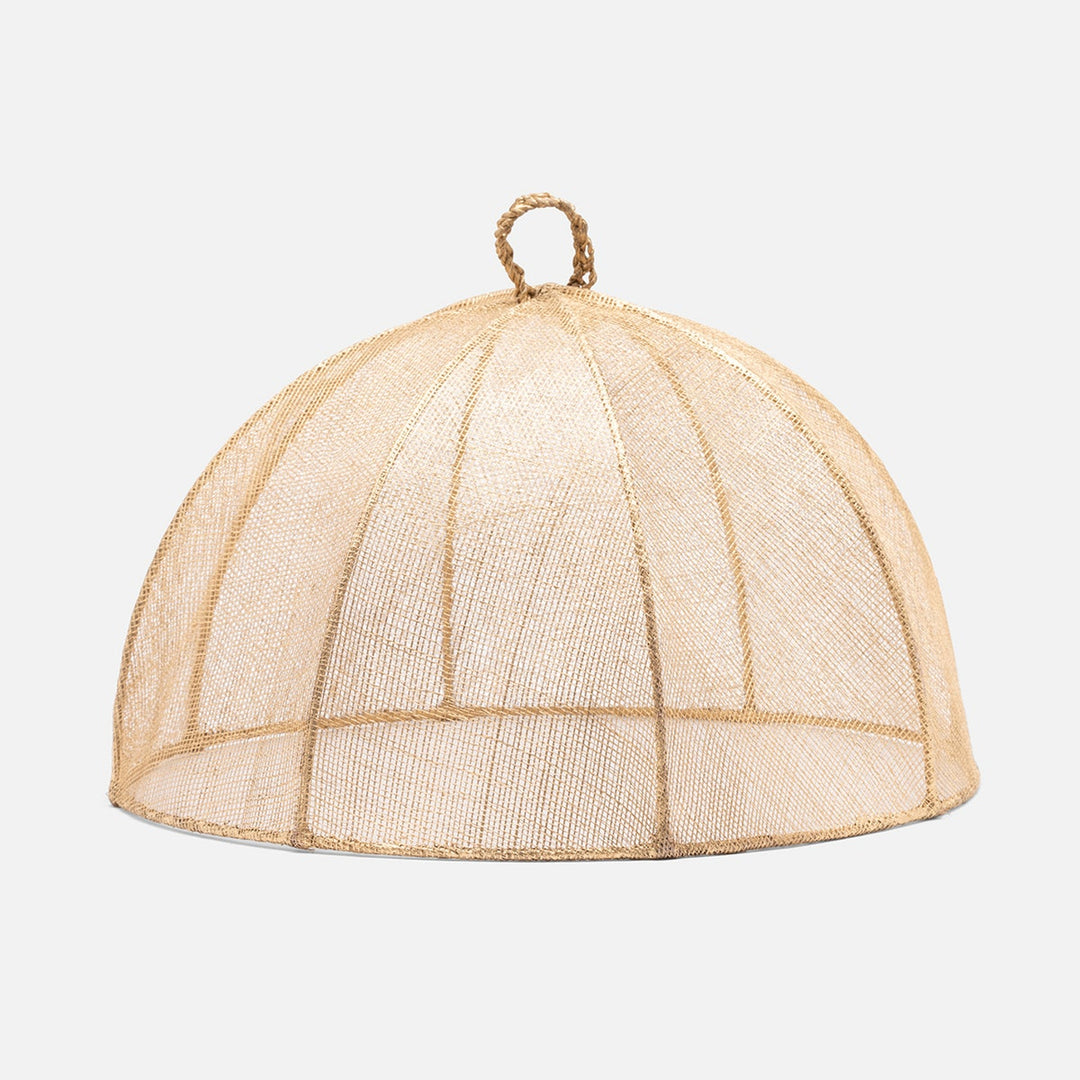 Rachel Gold Food Cover Round Sinamay Set/2