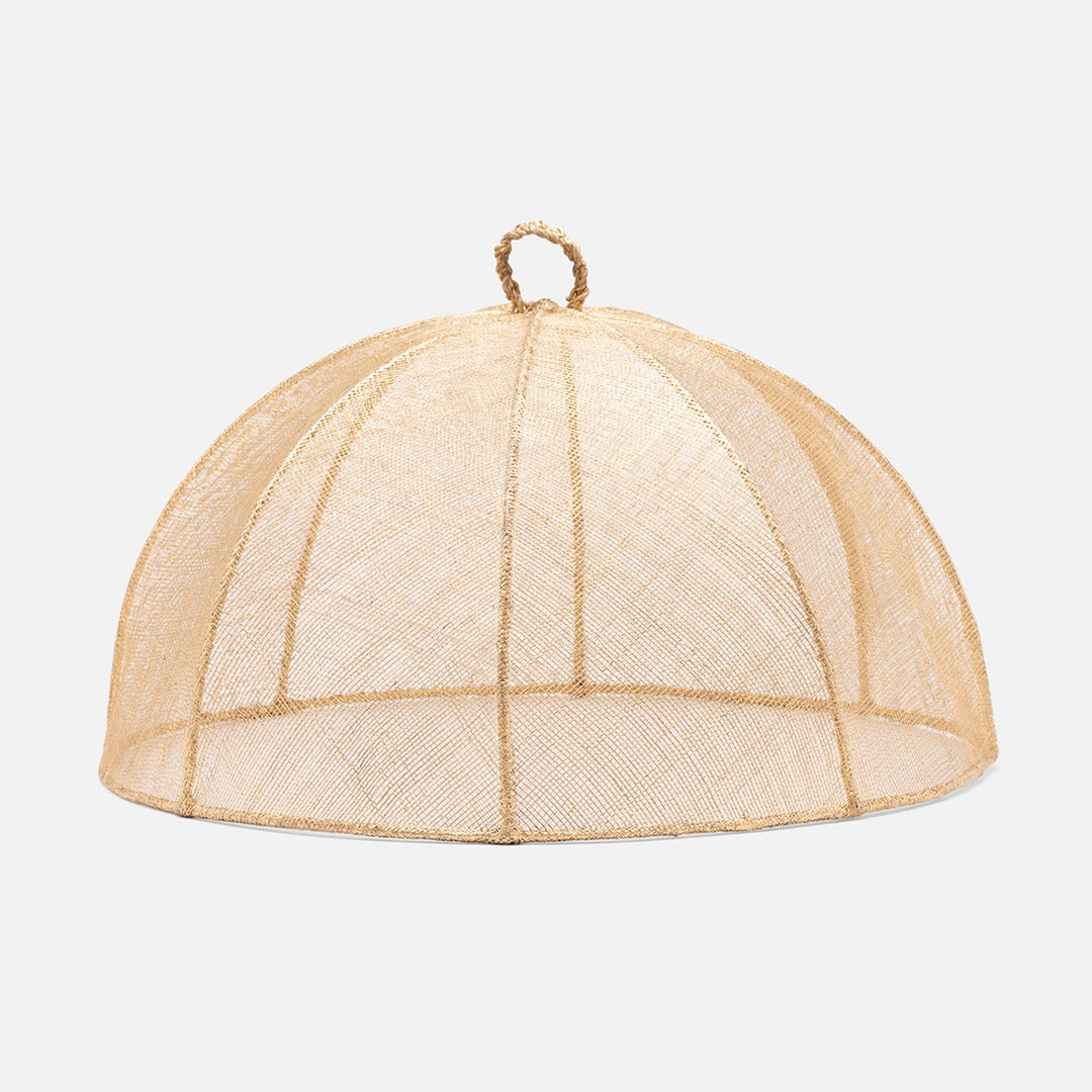 Rachel Gold Food Cover Round Sinamay Set/2
