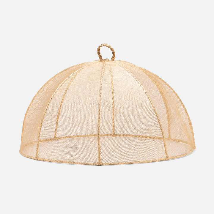 Rachel Gold Food Cover Round Sinamay Set/2