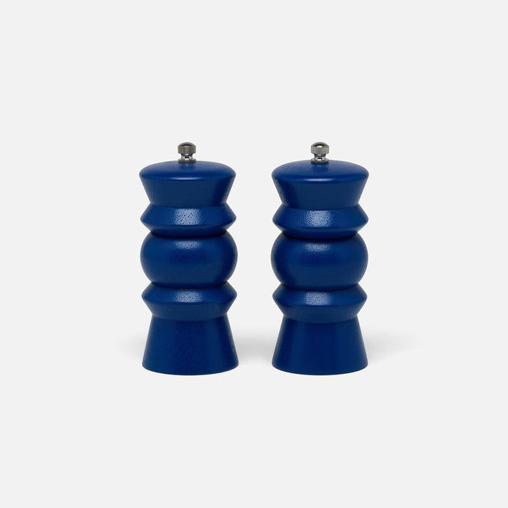 Raiden Navy Lacquer 1 Set Of Salt & Pepper Grinders Acacia
