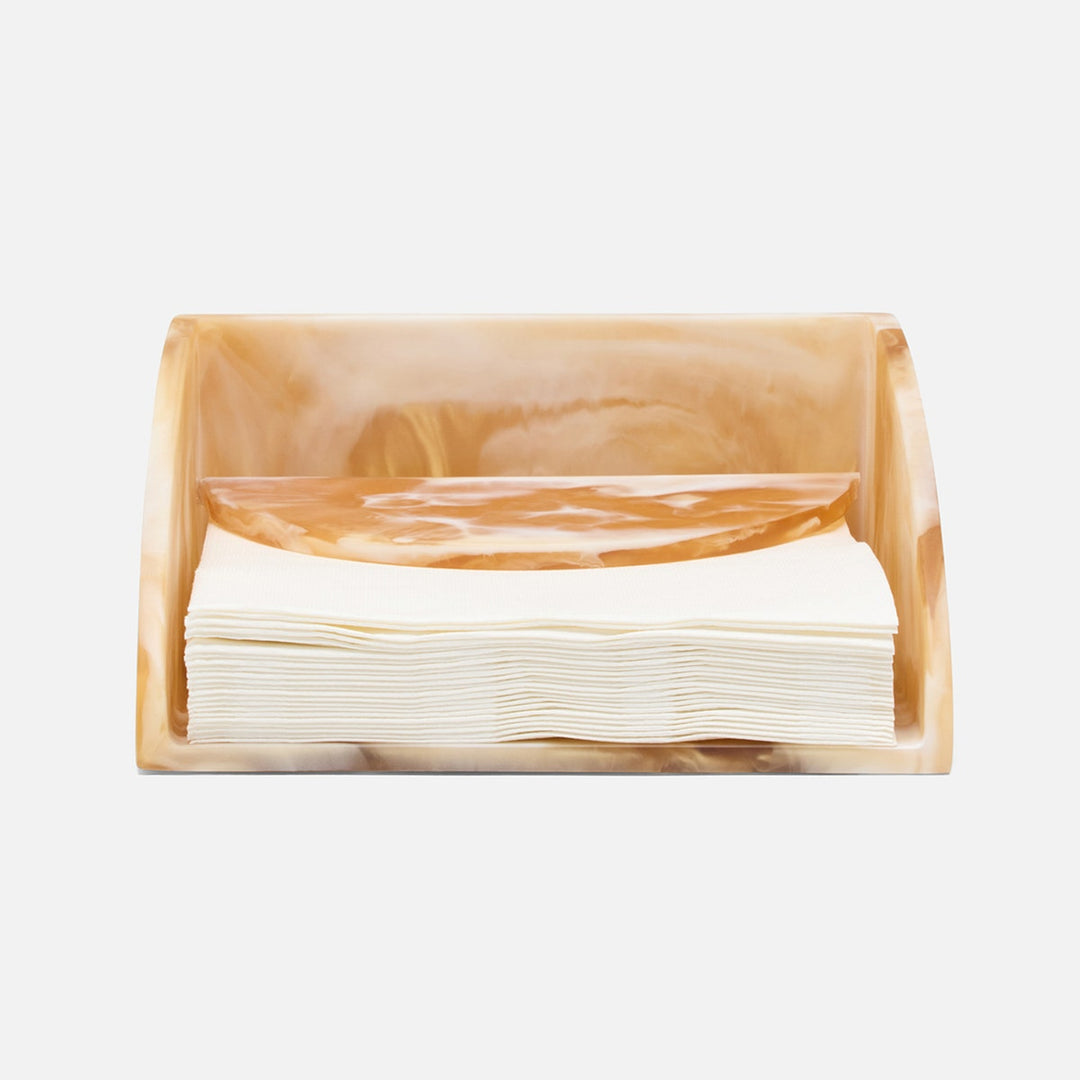 Sandro Amber Swirled Luncheon Napkin Holder Resin