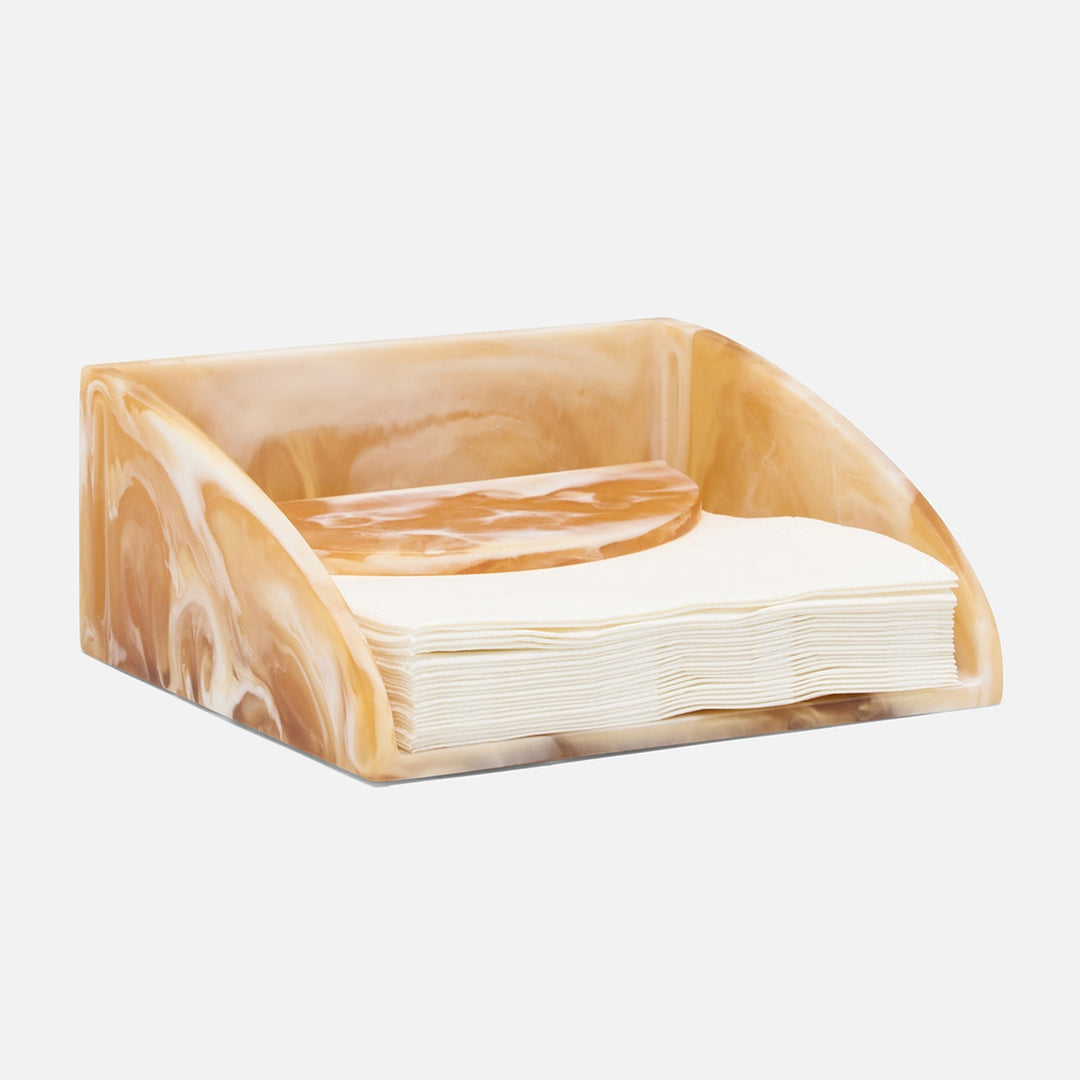 Sandro Amber Swirled Luncheon Napkin Holder Resin