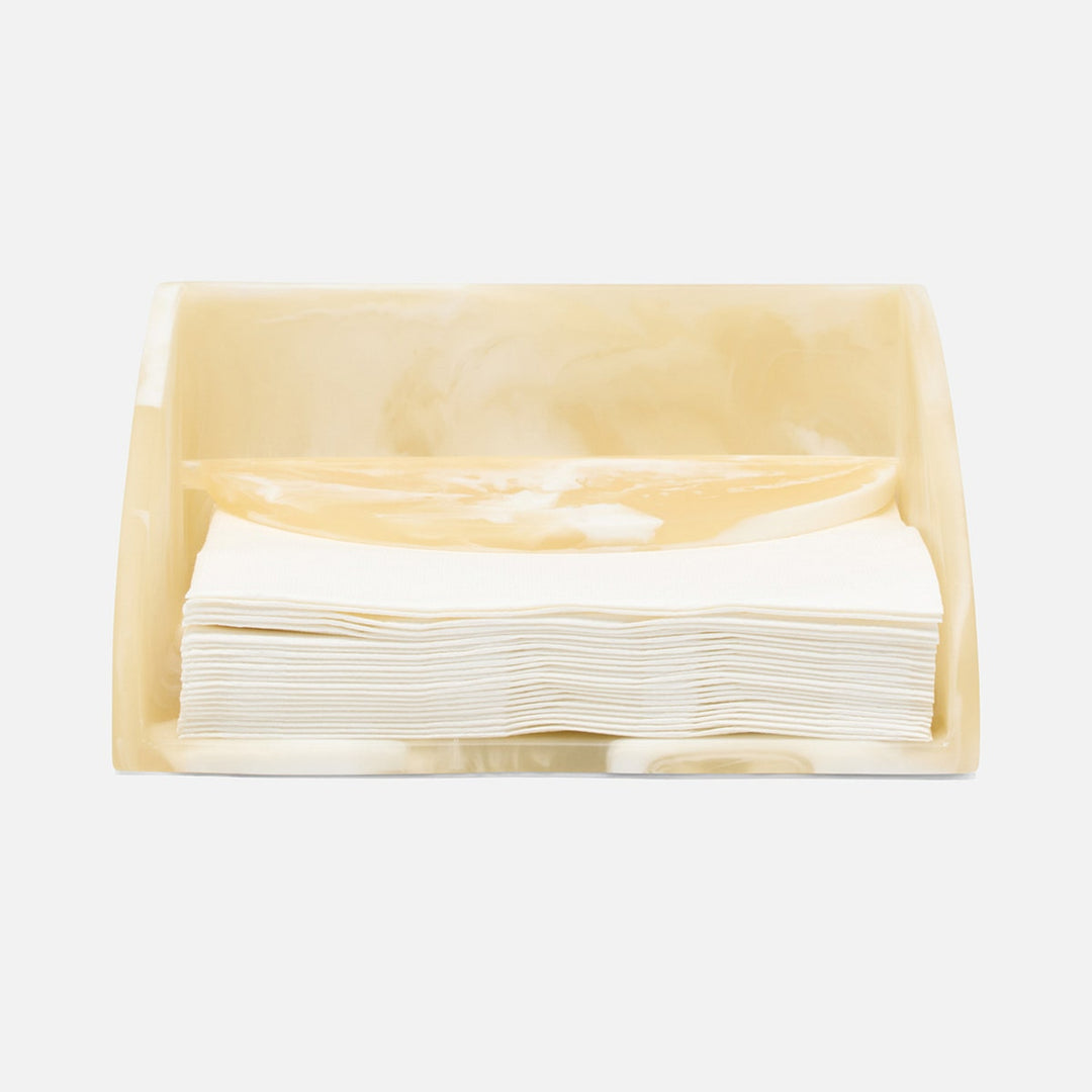 Sandro Ivory Swirled Luncheon Napkin Holder Resin