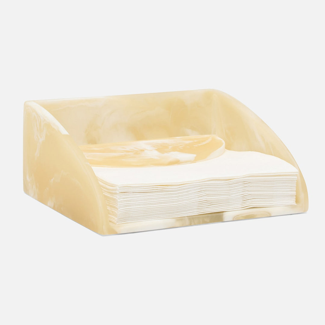 Sandro Ivory Swirled Luncheon Napkin Holder Resin