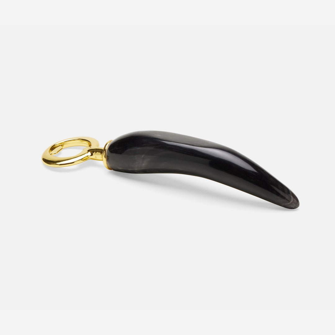 Agatha Black Horn Bottle Opener Gold Hardware Pack/3
