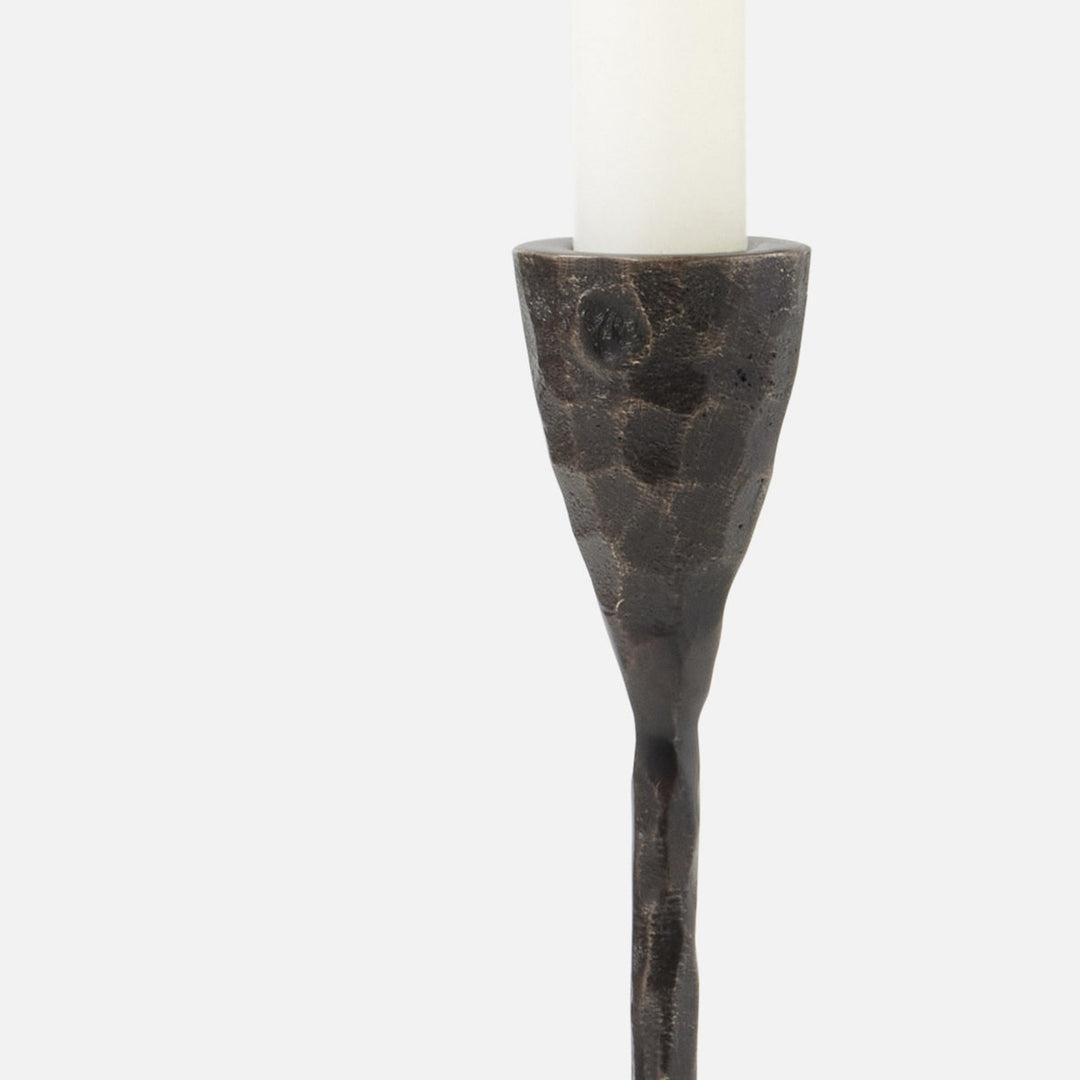 Alina Bronze Candle Holders Hammered Brass Set/3