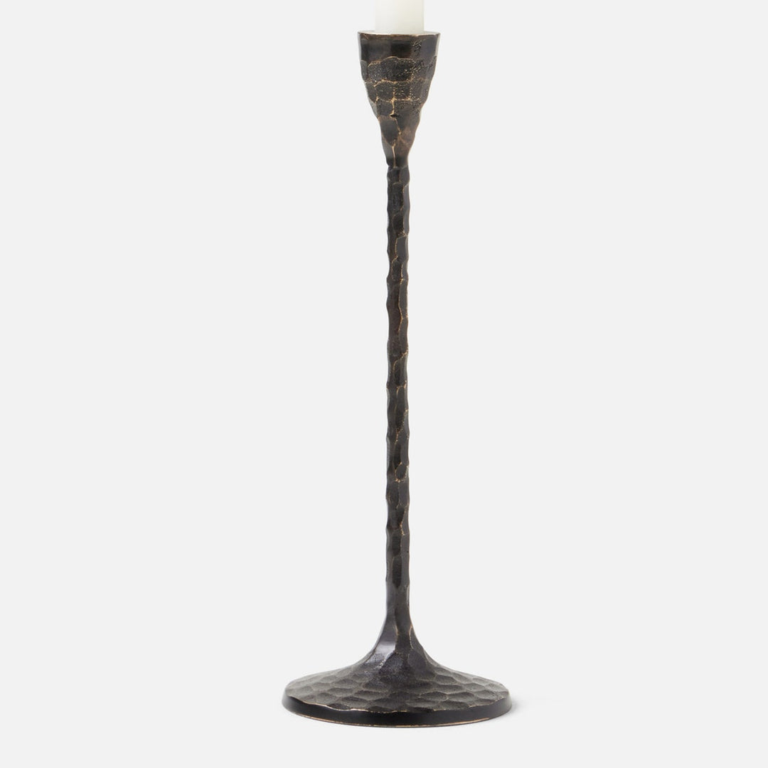 Alina Bronze Candle Holders Hammered Brass Set/3