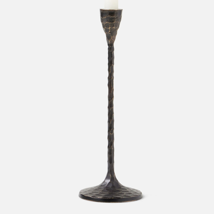 Alina Bronze Candle Holders Hammered Brass Set/3