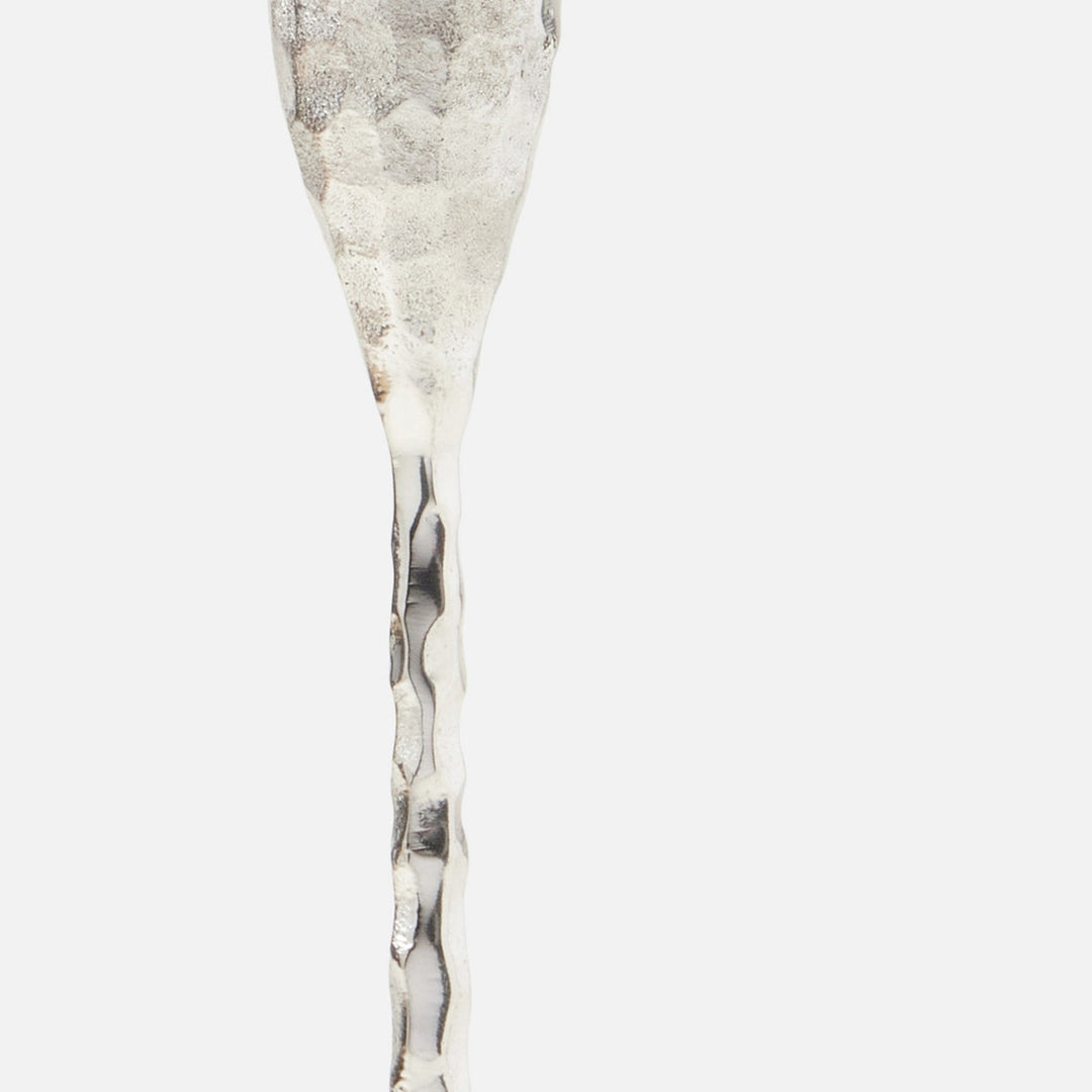 Alina Silver Candle Holders Hammered Brass Set/3