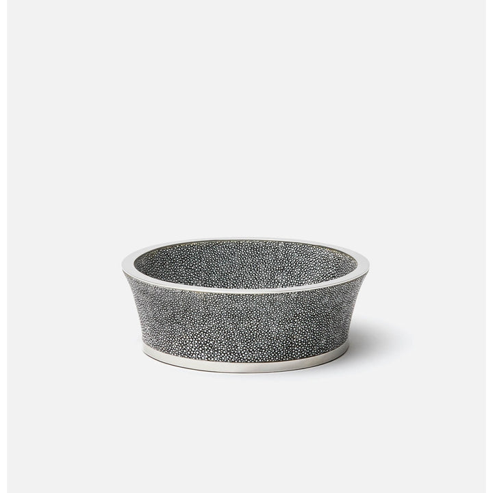 Angelica Cool Gray/Silver Round Wine Coaster