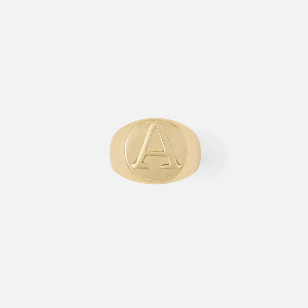 Clark Gold Napkin Ring Letter A