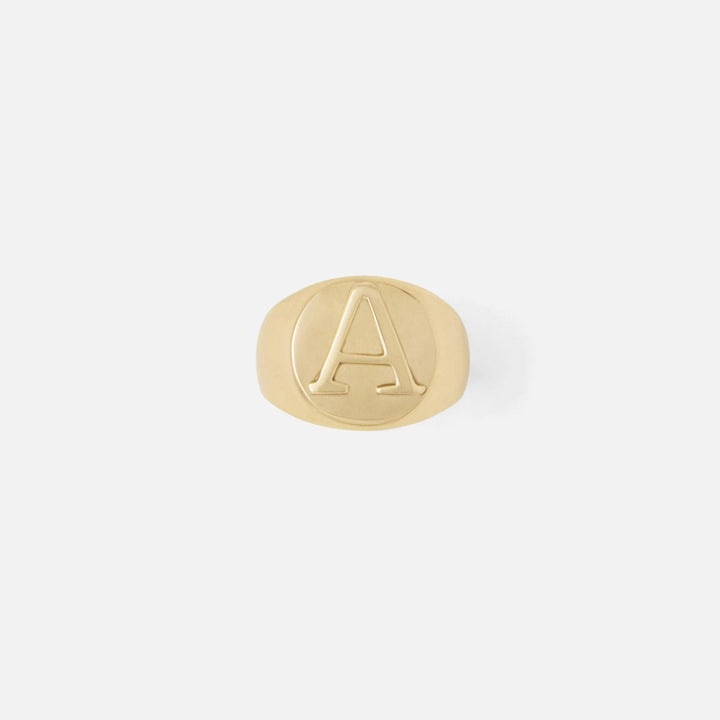 Clark Gold Napkin Ring Letter A