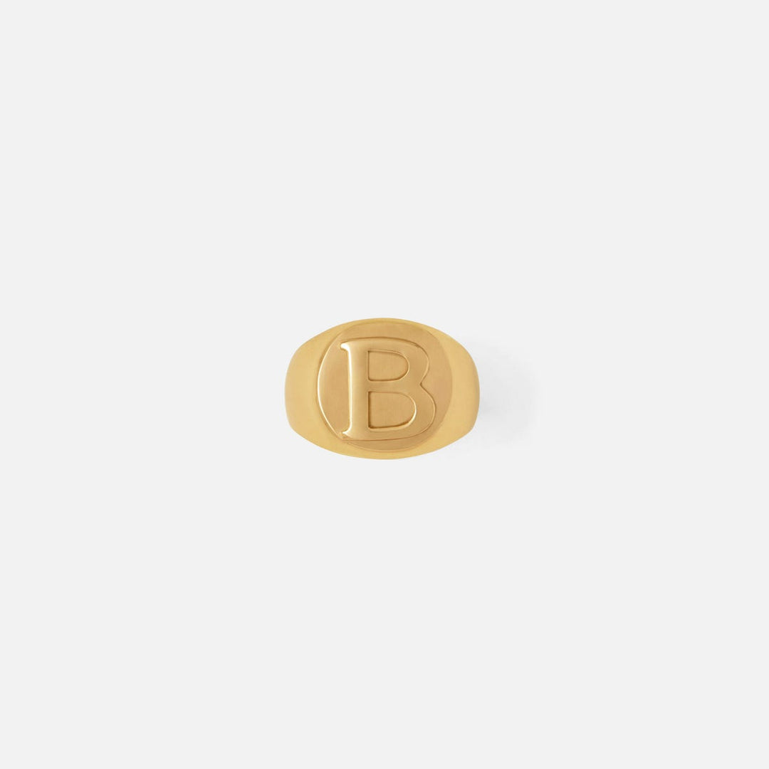 Clark Gold Napkin Ring Letter B