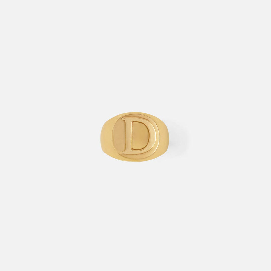 Clark Gold Napkin Ring Letter D