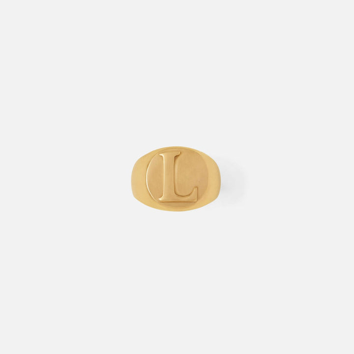 Clark Gold Napkin Ring Letter L