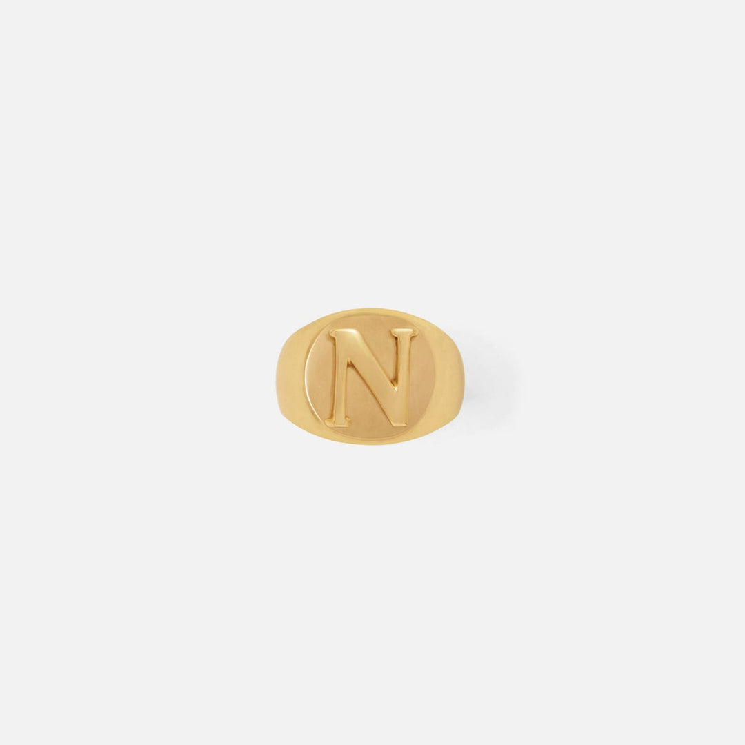 Clark Gold Napkin Ring Letter N
