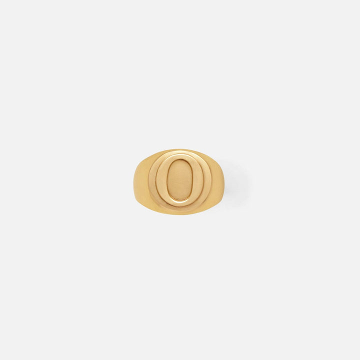 Clark Gold Napkin Ring Letter O