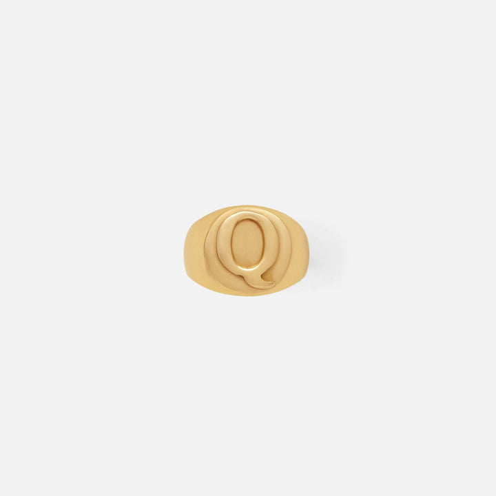 Clark Gold Napkin Ring Letter Q