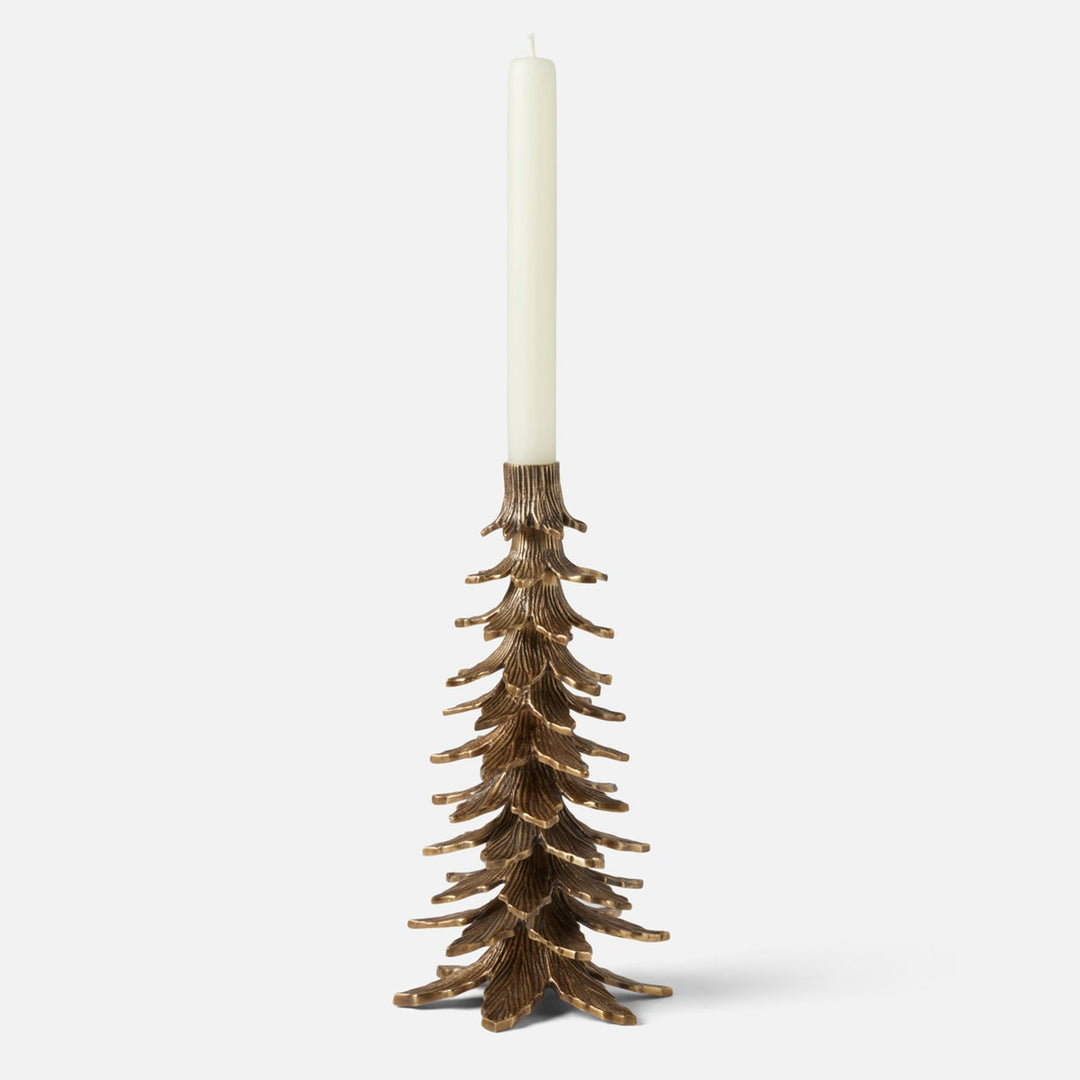 Kevin Antique Brass Tree Candle Holder Aluminum Large Pack/2