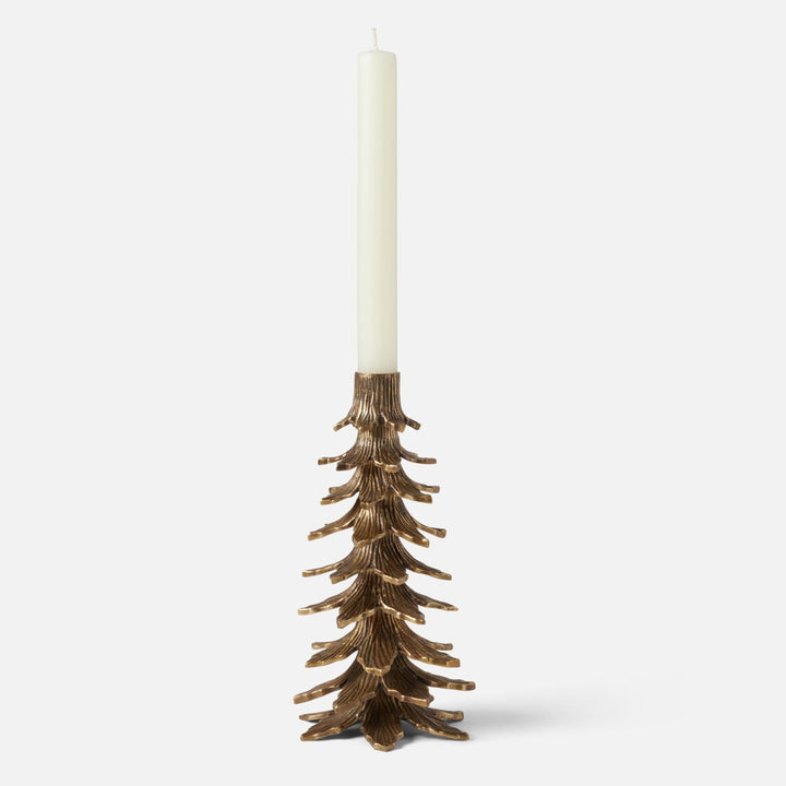 Kevin Antique Brass Tree Candle Holder Aluminum Small Pack/2