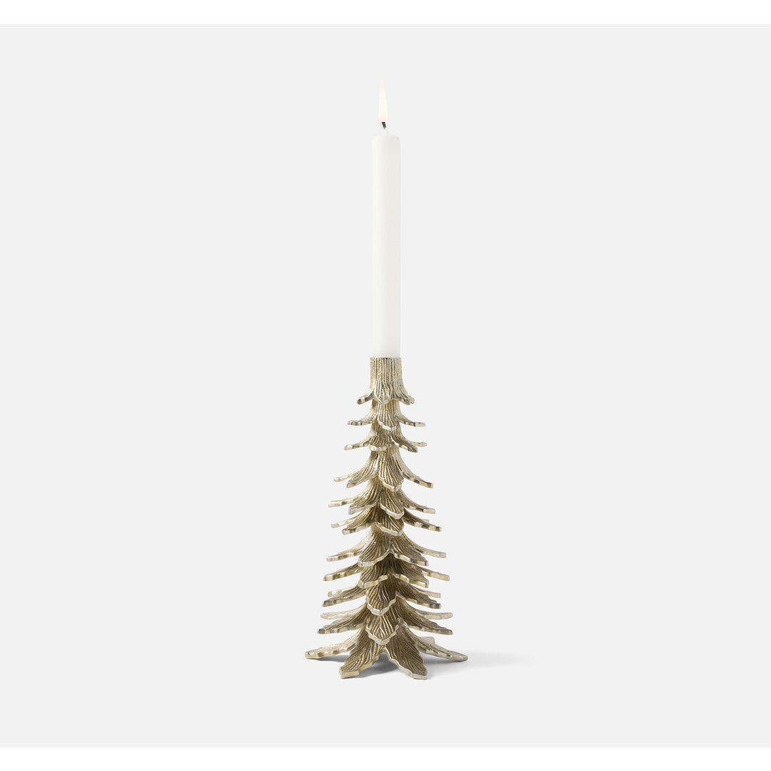 Kevin Tarnished Silver Tree Candle Holder Aluminum Large Pack/2