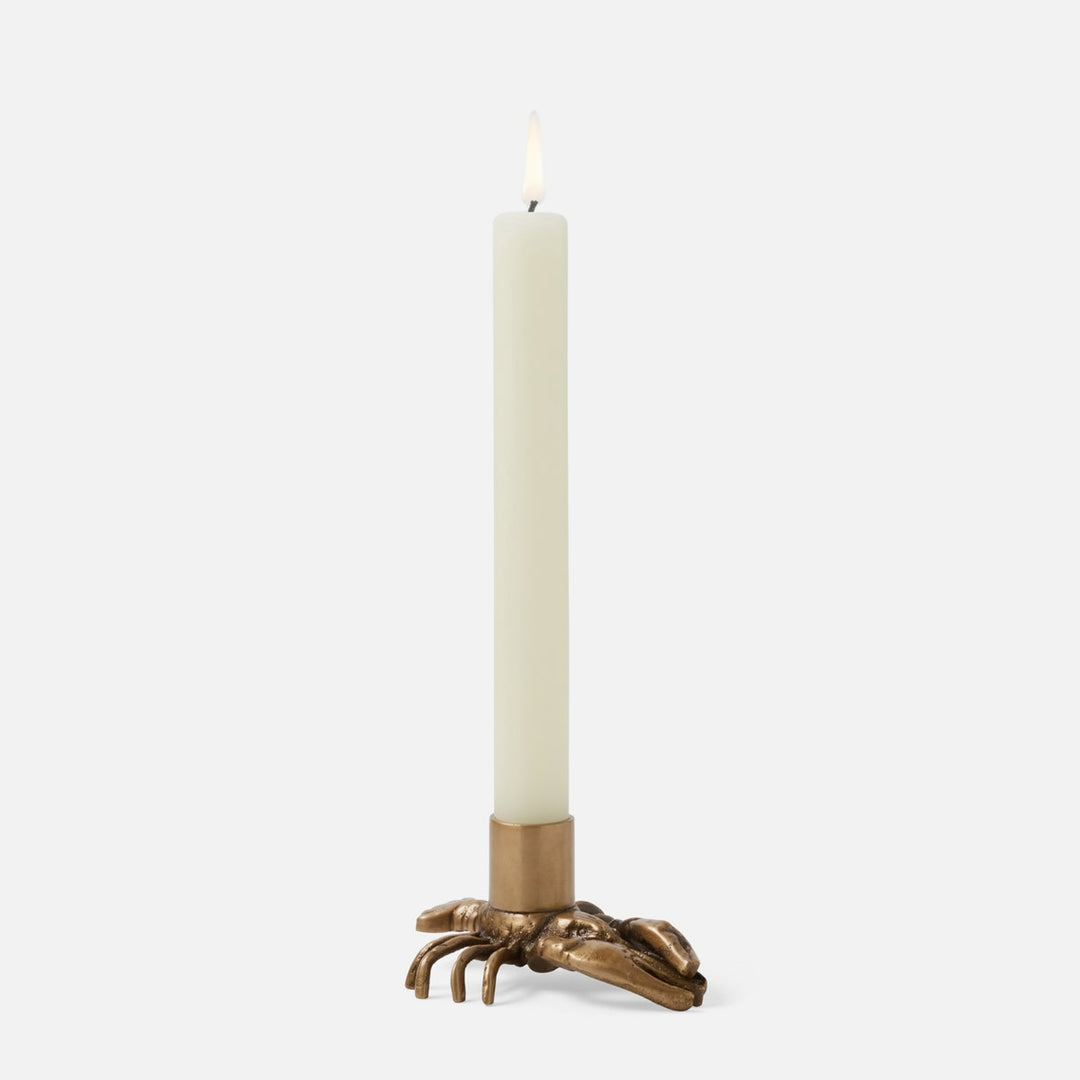 Marlin Antique Brass Lobster Candle Holder Brass Pack/2
