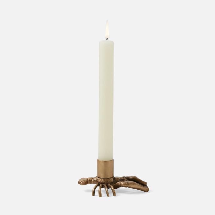 Marlin Antique Brass Lobster Candle Holder Brass Pack/2