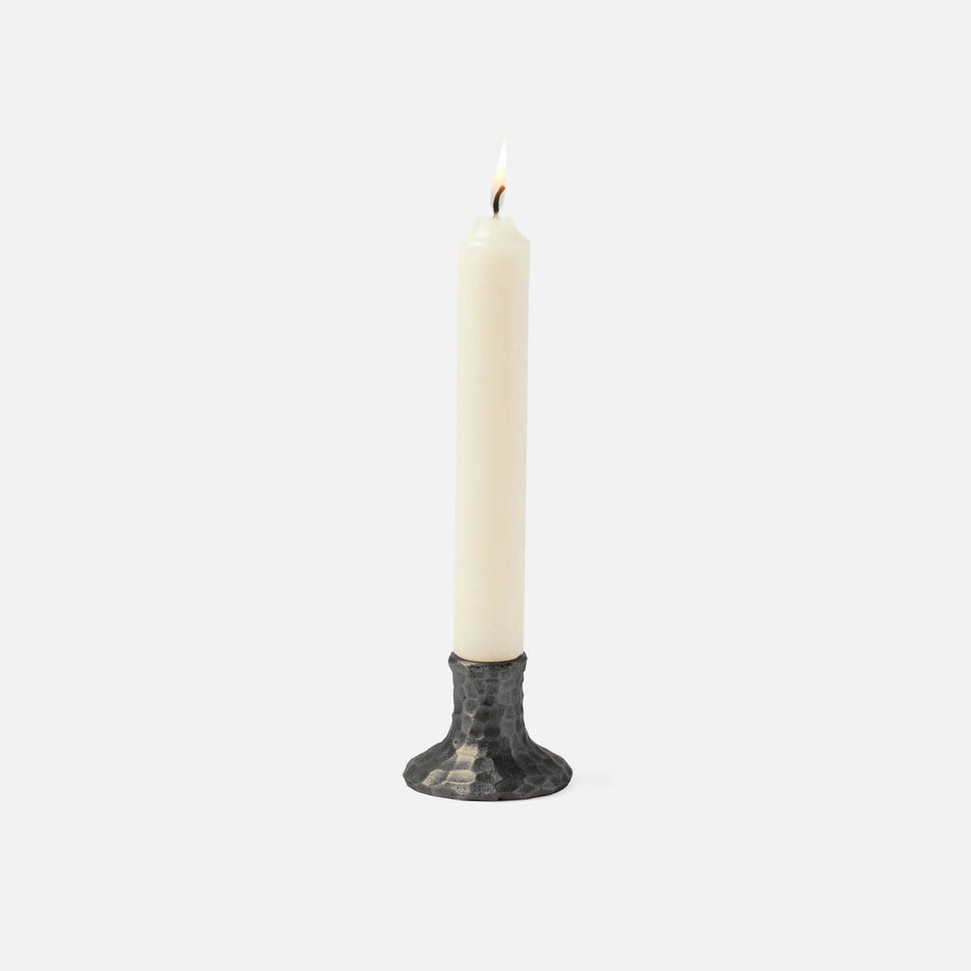 Meriah Bronze Candle Holders Hammered Brass Pack/2