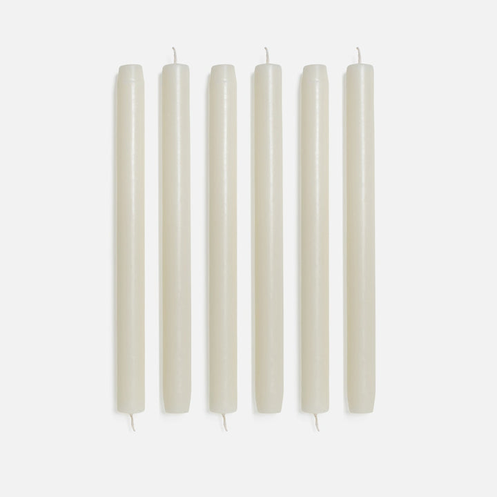 11" Taper Candles Ivory Boxed Set Of 6