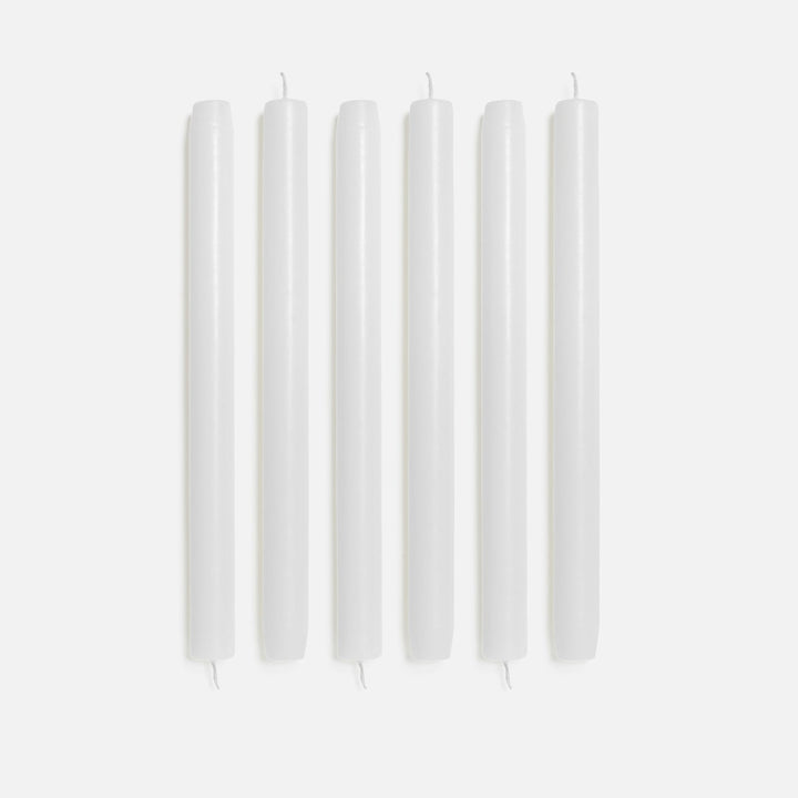 11" Taper Candles White Boxed Set Of 6