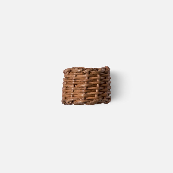 Hampton Honey Rattan Napkin Ring Boxed Set Of 4