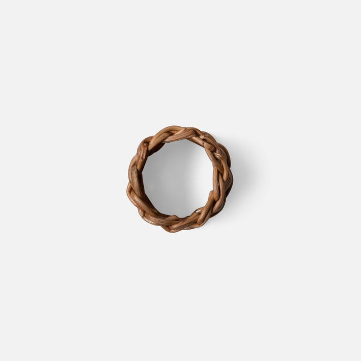 Hampton Honey Rattan Napkin Ring Boxed Set Of 4