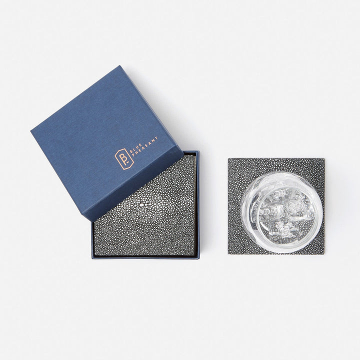 Henry Cool Gray Square Coasters Boxed Set Of 4