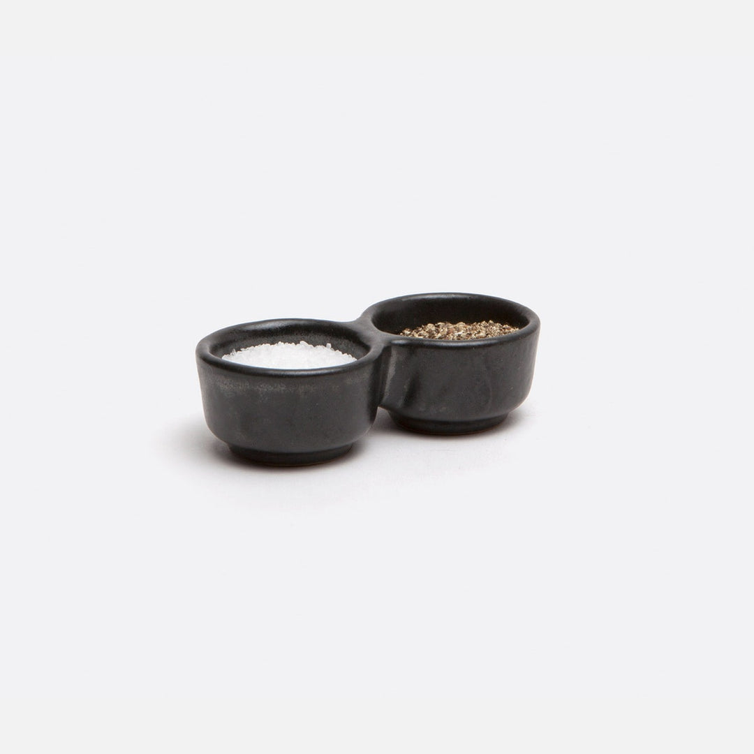 Holly Black Glaze Pinch Bowl Boxed Set Of 2